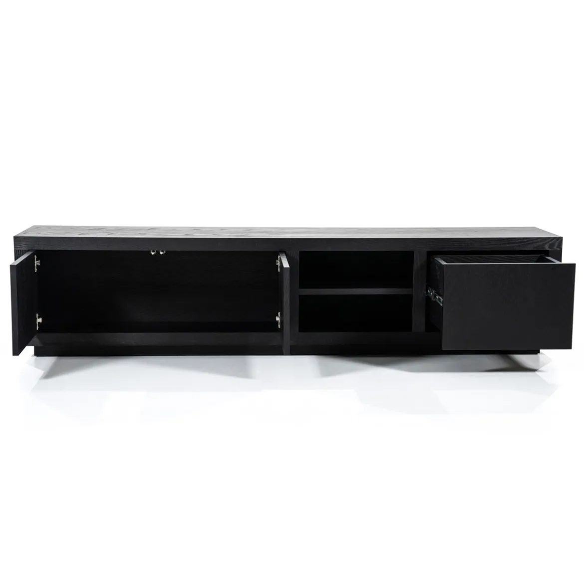 Tv-meubel zwart eiken 200 cm - Eleonora Helsinki