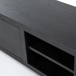 Tv-meubel zwart eiken 200 cm - Eleonora Helsinki