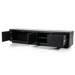 Tv-meubel zwart eiken 200 cm - Eleonora Helsinki