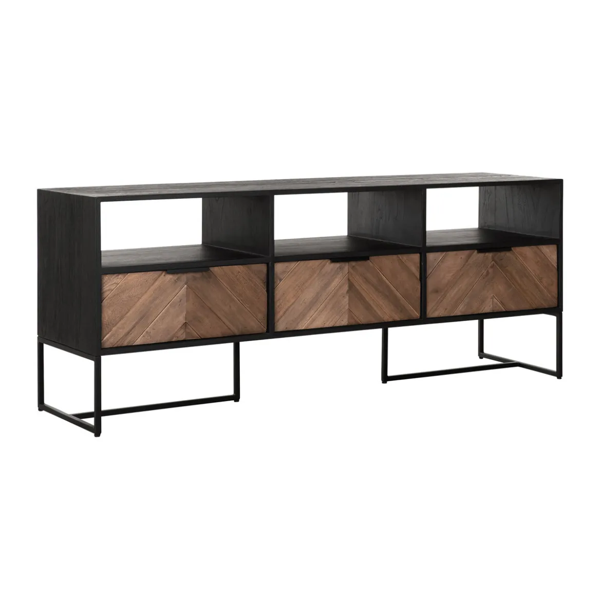 Tv-meubel zwart visgraat - DTP Home Criss Cross