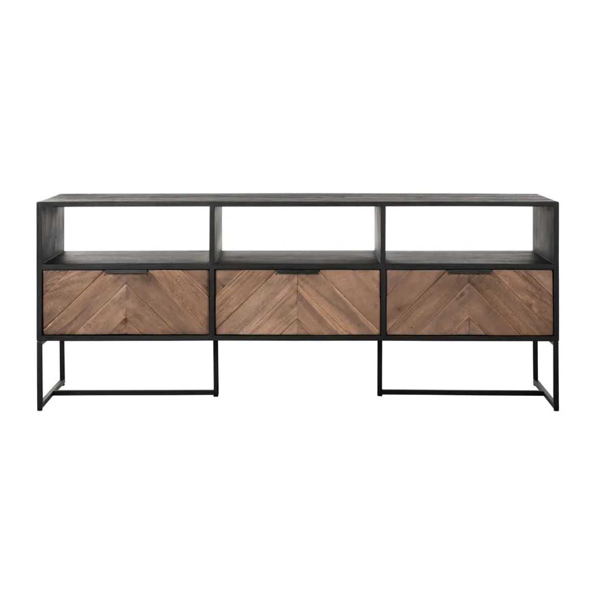 Tv-meubel zwart visgraat - DTP Home Criss Cross
