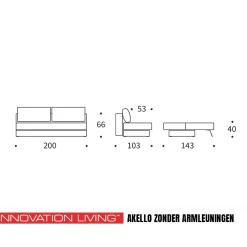 Tweepersoons slaapbank met strepen - Innovation Living Akello