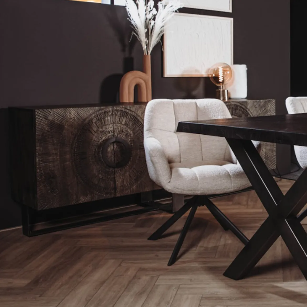 Uniek dressoir mangohout - Tower Living Padua