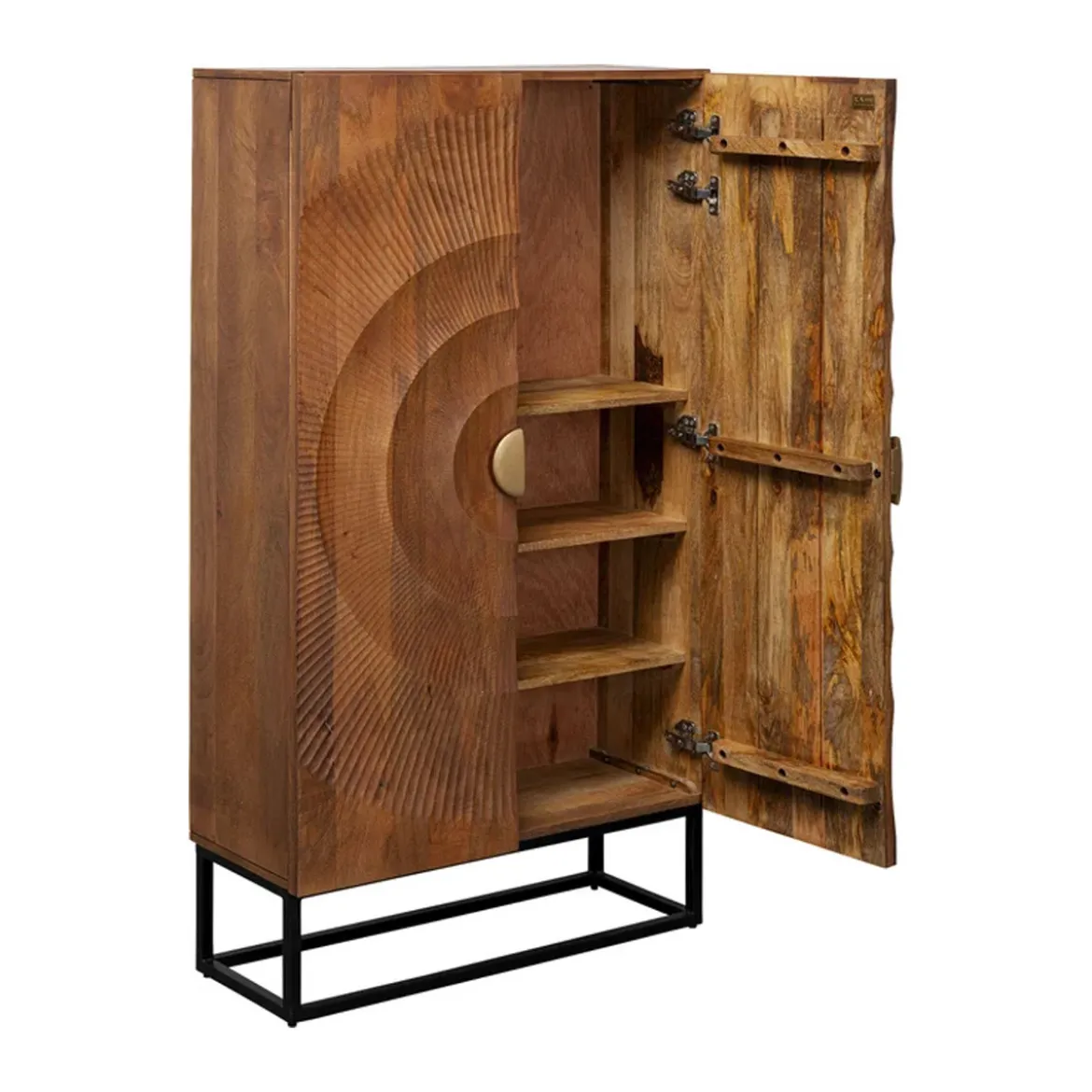 Unieke kast met houtsnijwerk deuren - Kare Design Madeira Bright