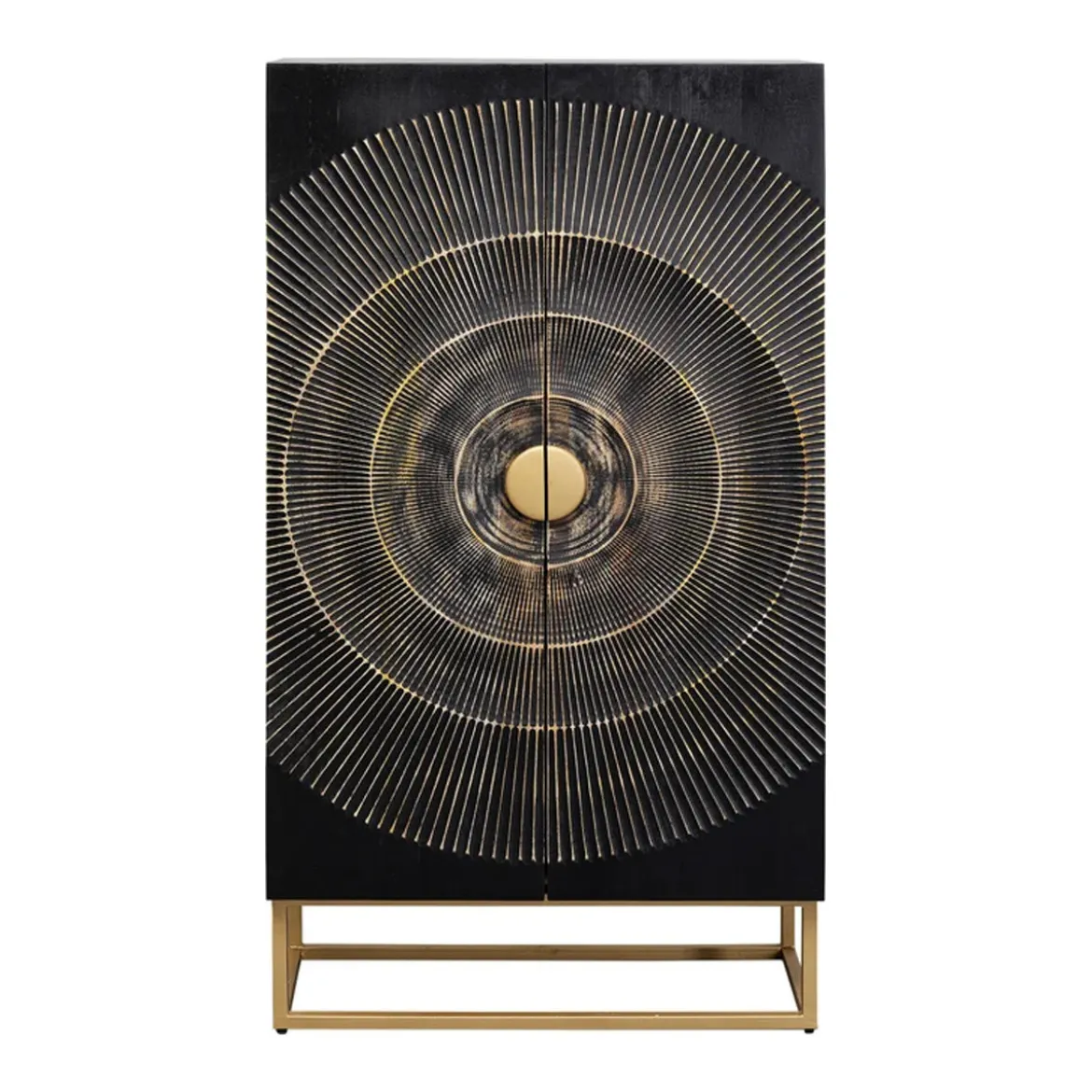Unieke kast zwart hout met goud - Kare Design Madeira Dark