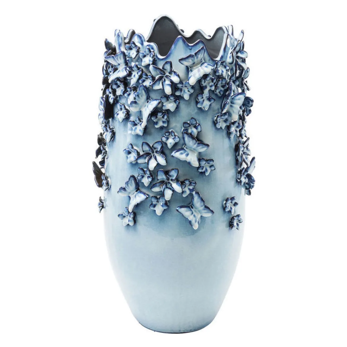 Vaas Delfts blauw met vlinders - Kare Design Butterflies