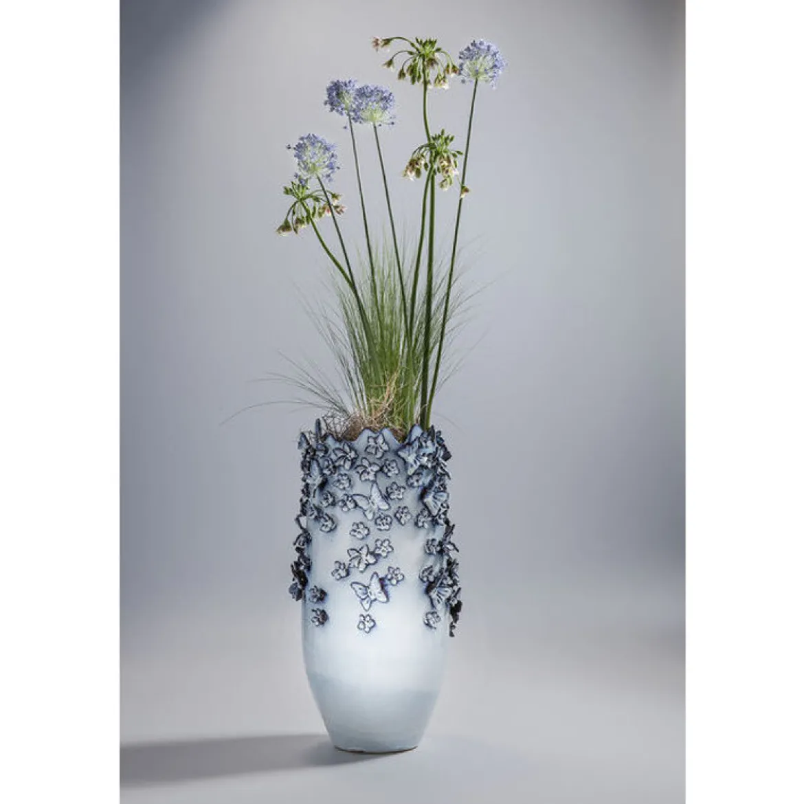 Vaas Delfts blauw met vlinders - Kare Design Butterflies