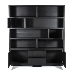 Vakkenkast zwart eiken 200 cm - Eleonora Helsinki