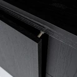 Vakkenkast zwart eiken 200 cm - Eleonora Helsinki