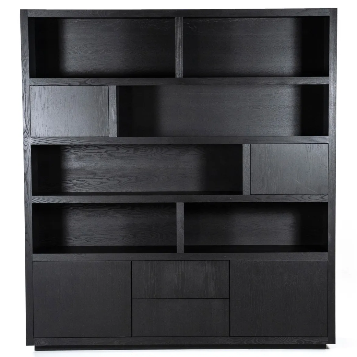 Vakkenkast zwart eiken 200 cm - Eleonora Helsinki