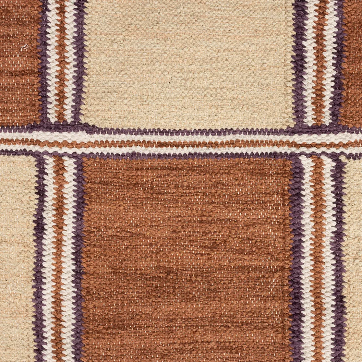 Vakken vloerkleed terra beige - Dutchbone Gambit