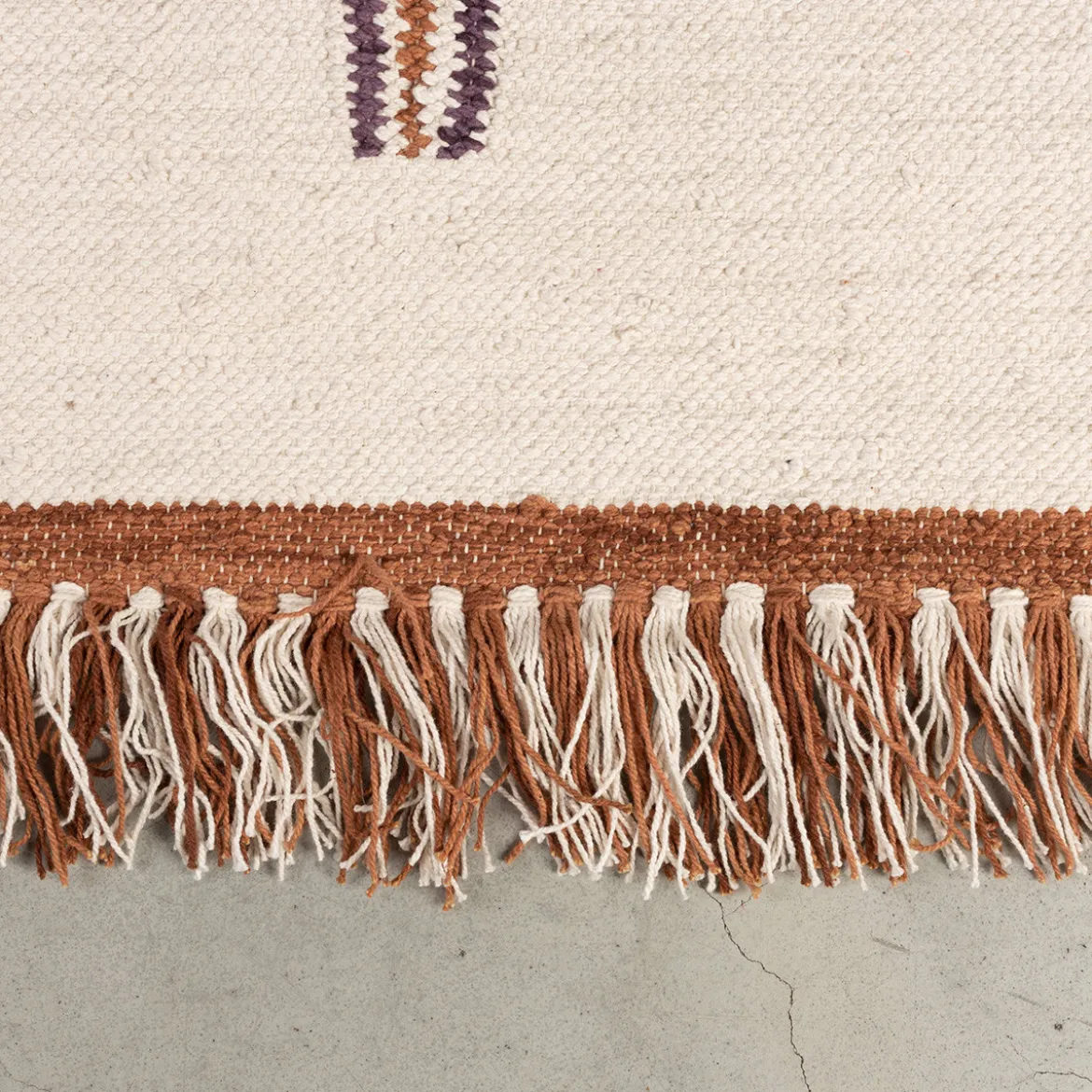 Vakken vloerkleed terra beige - Dutchbone Gambit