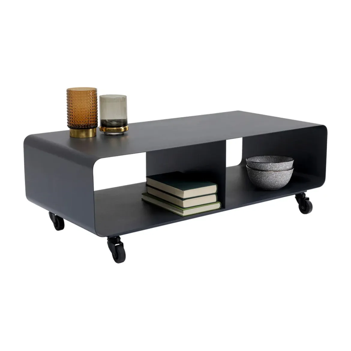 Verrijdbaar tv-meubel donkergrijs - Kare Design Lounge M