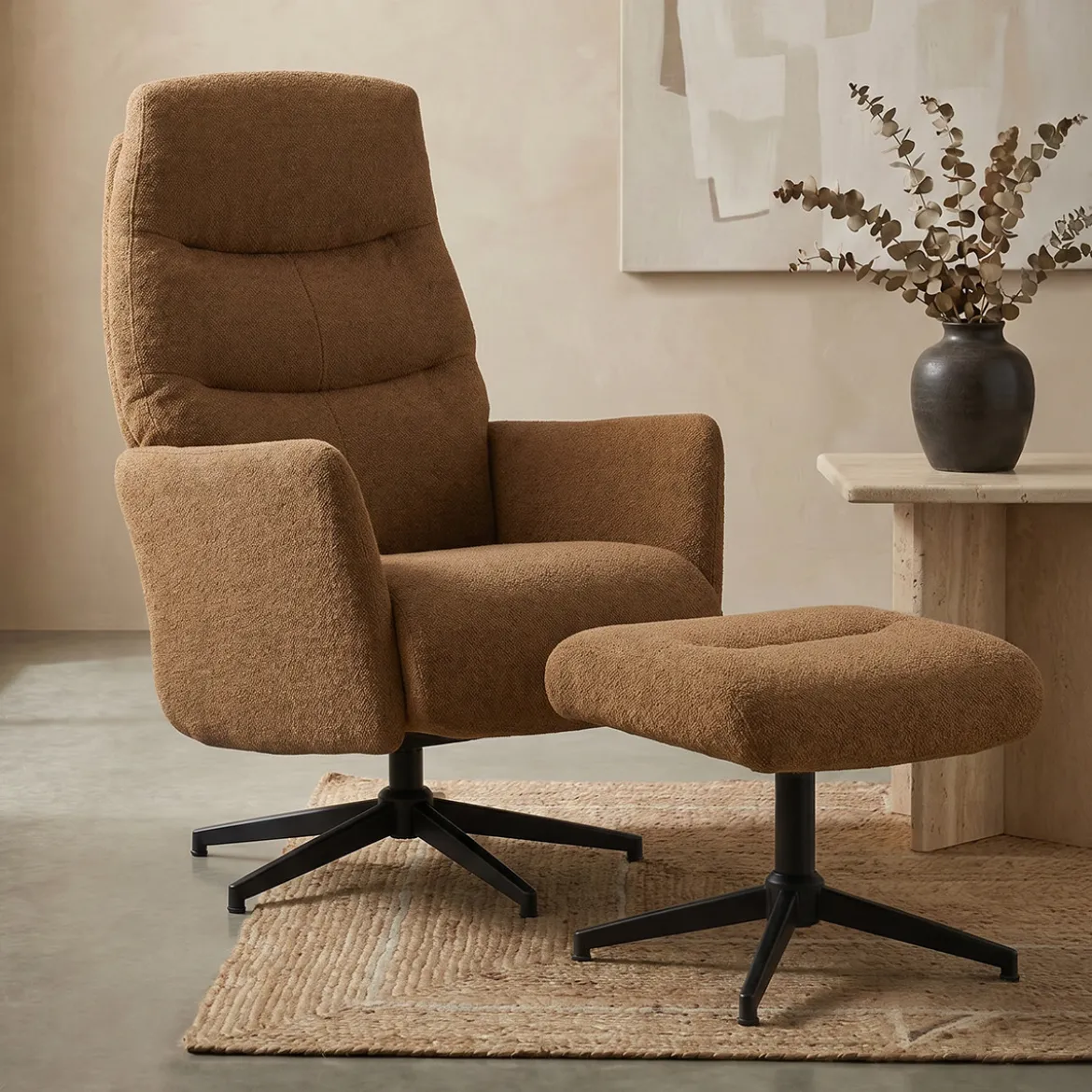 Verstelbare fauteuil met voetenbank - Bodio Camden