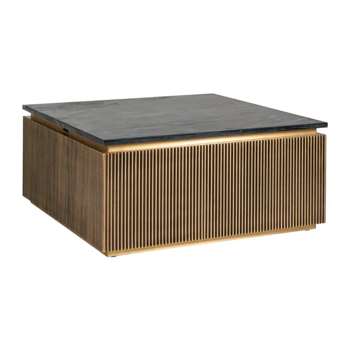 Vierkante salontafel goud met marmer - Richmond Interiors Ironville