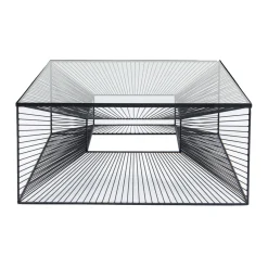 Vierkante salontafel staaldraad - Kare Design Dimension