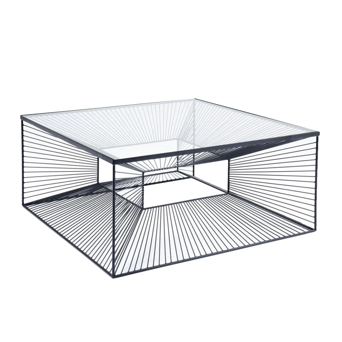 Vierkante salontafel staaldraad - Kare Design Dimension