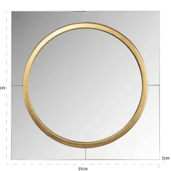 Vierkante spiegel met gouden ring - Richmond Interiors Briana