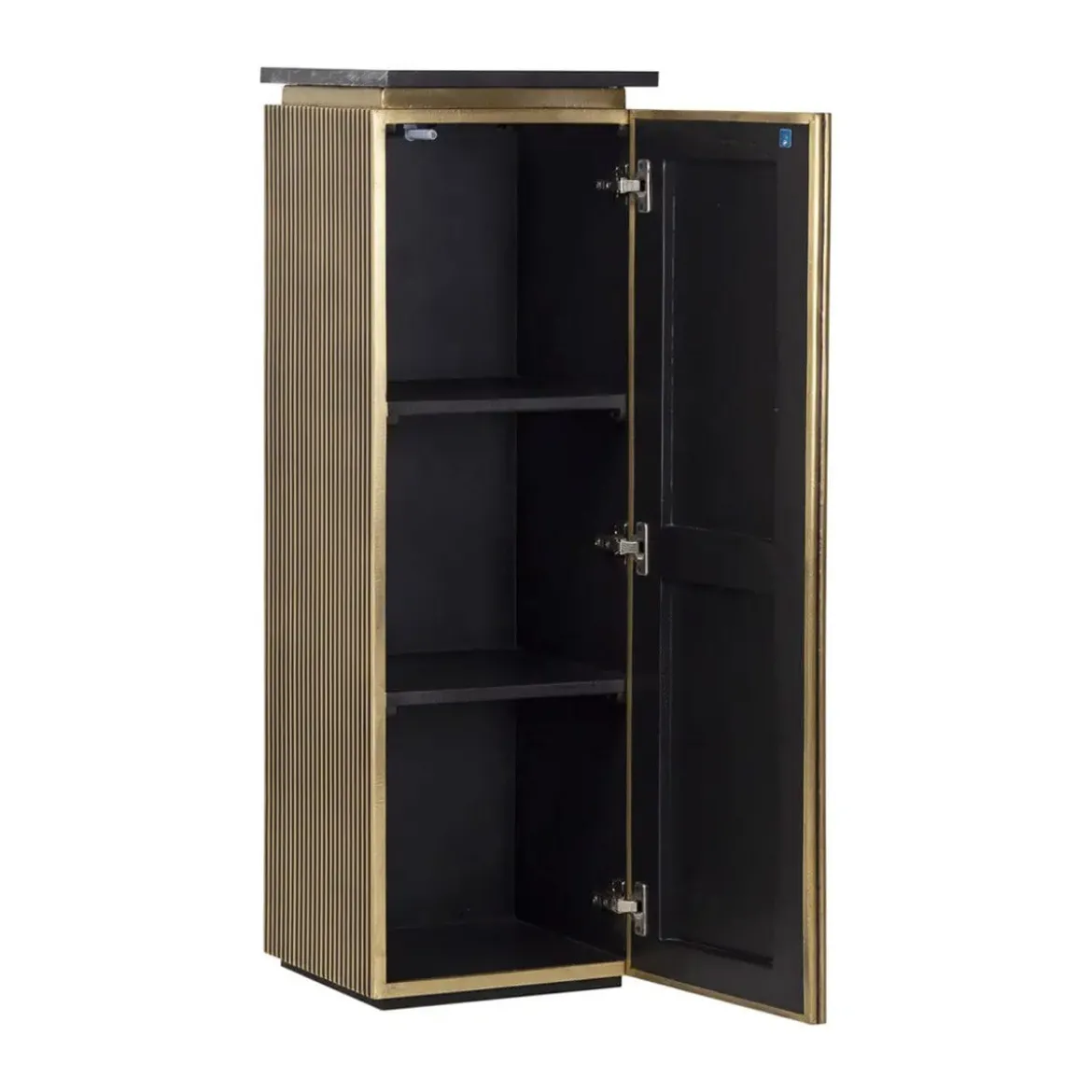 Vierkante zuil goud met ribbels - Richmond Interiors Ironville