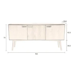 Vintage dressoir donker hout - Dutchbone Juju