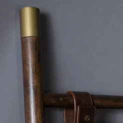 Vintage leun spiegel donker hout - Dutchbone Riva