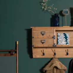 Vintage leun spiegel donker hout - Dutchbone Riva