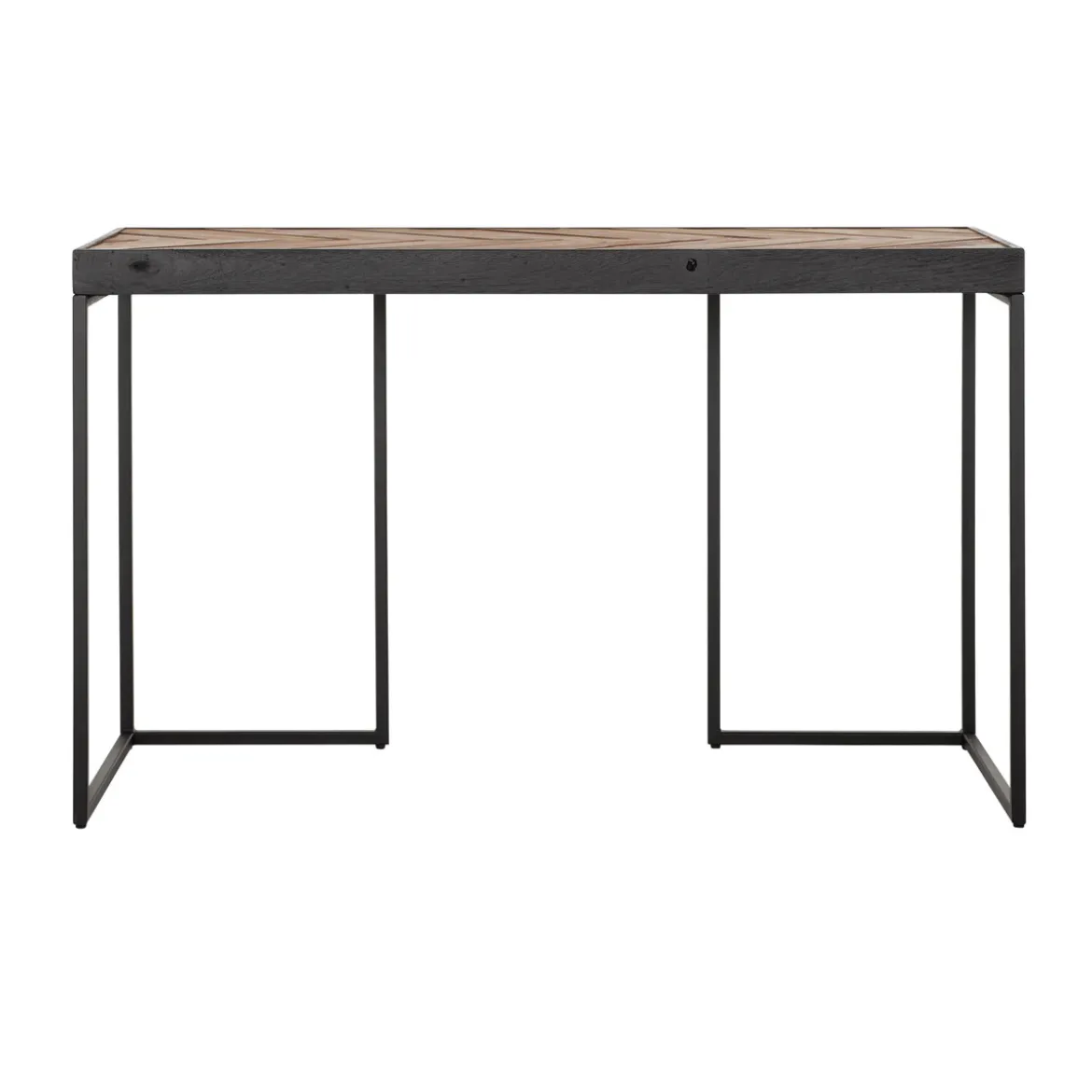 Visgraat bureau met zwart teak - DTP Home Criss Cross