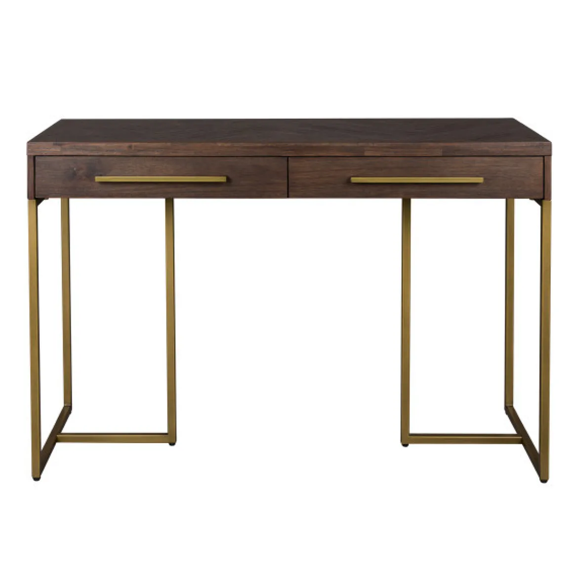 Visgraat sidetable met messing - Dutchbone Class