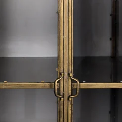 Vitrinekast antiek messing - Dutchbone Gertlush