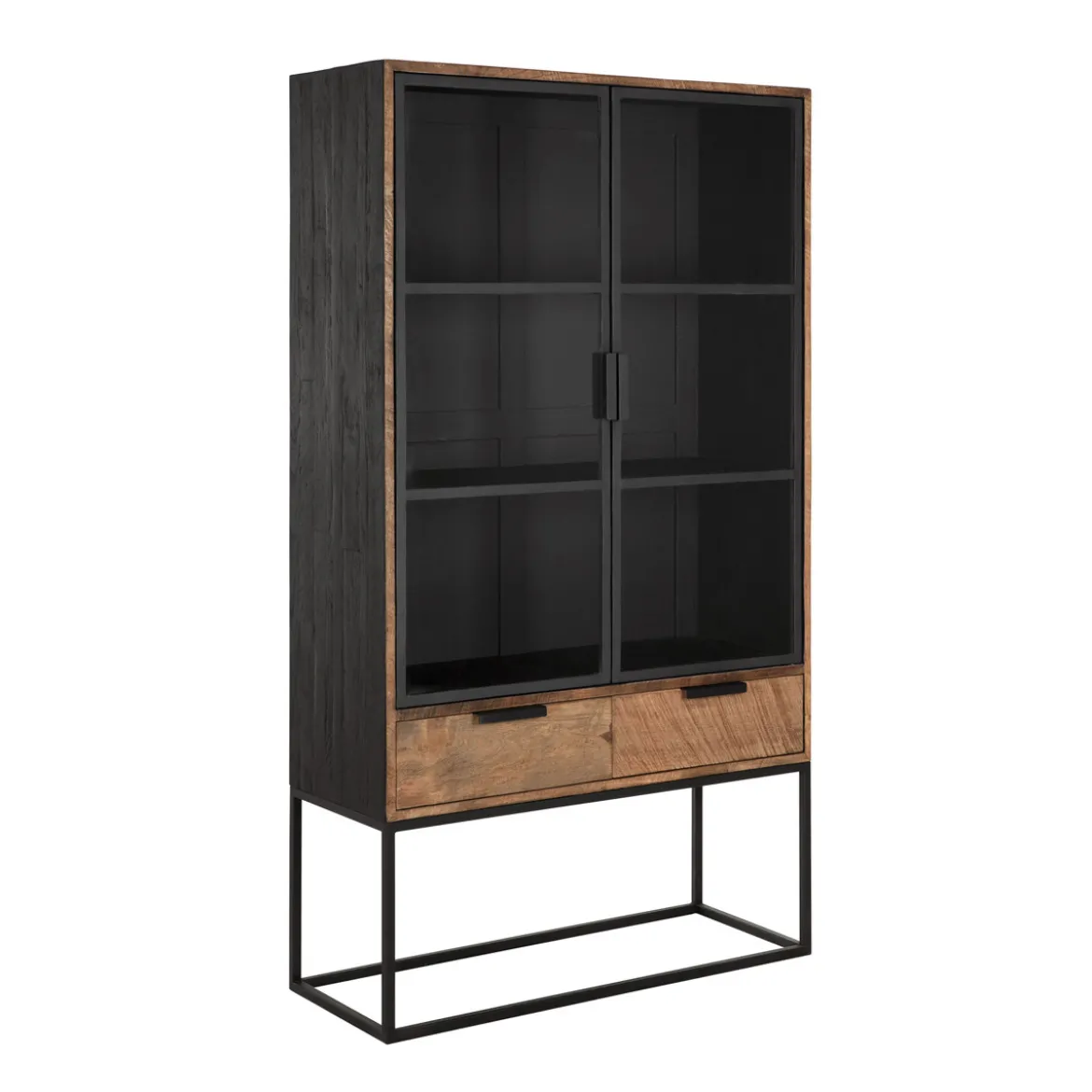 Vitrinekast industrieel teak No. 1 - DTP Home Cosmo