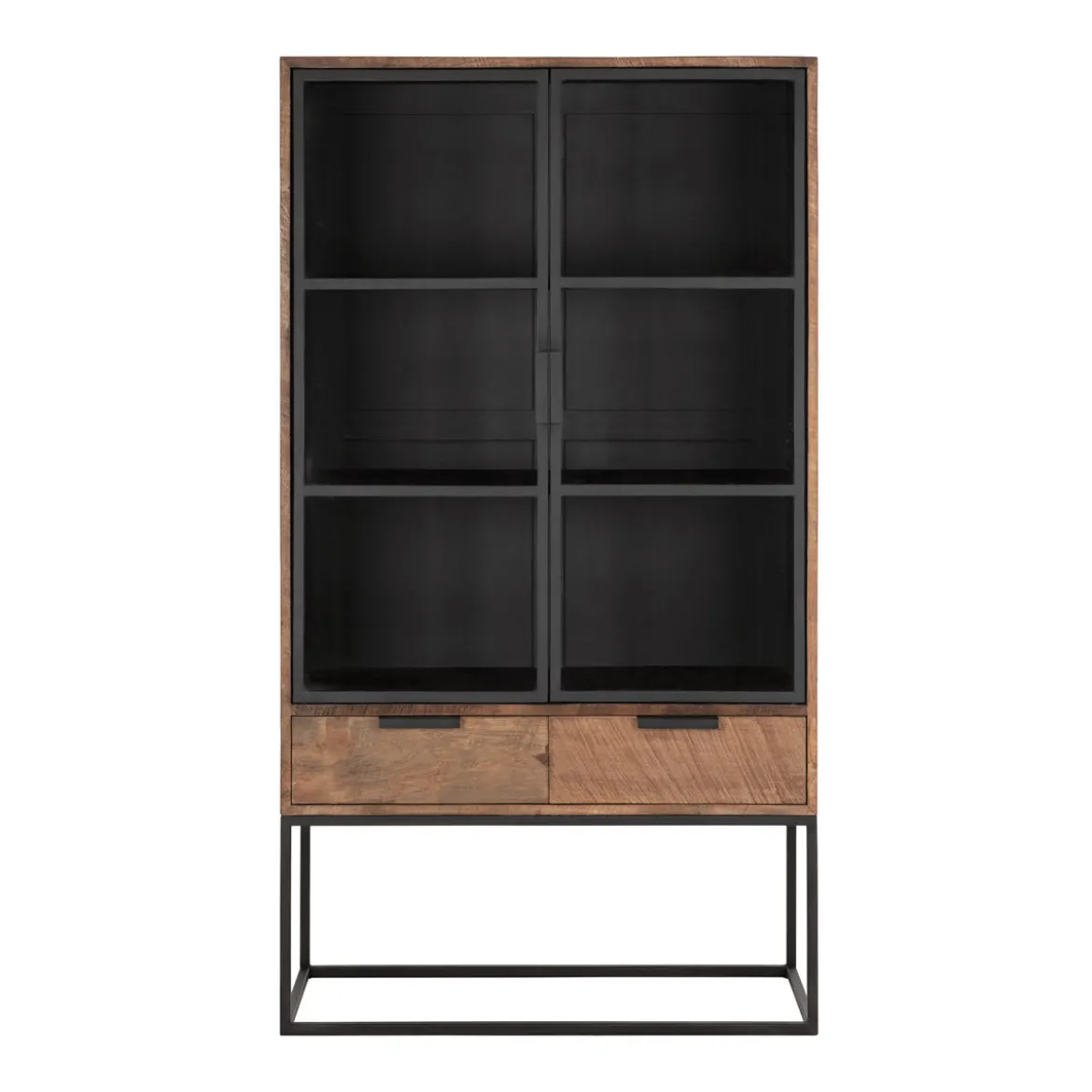 Vitrinekast industrieel teak No. 1 - DTP Home Cosmo