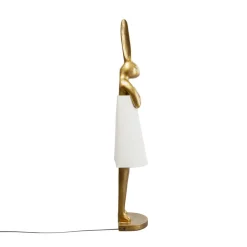Vloerlamp goud konijn - Kare Design Rabbit Gold/White