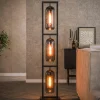 Vloerlamp 3L metaal en rookglas - Santa Tower Smoke Glass