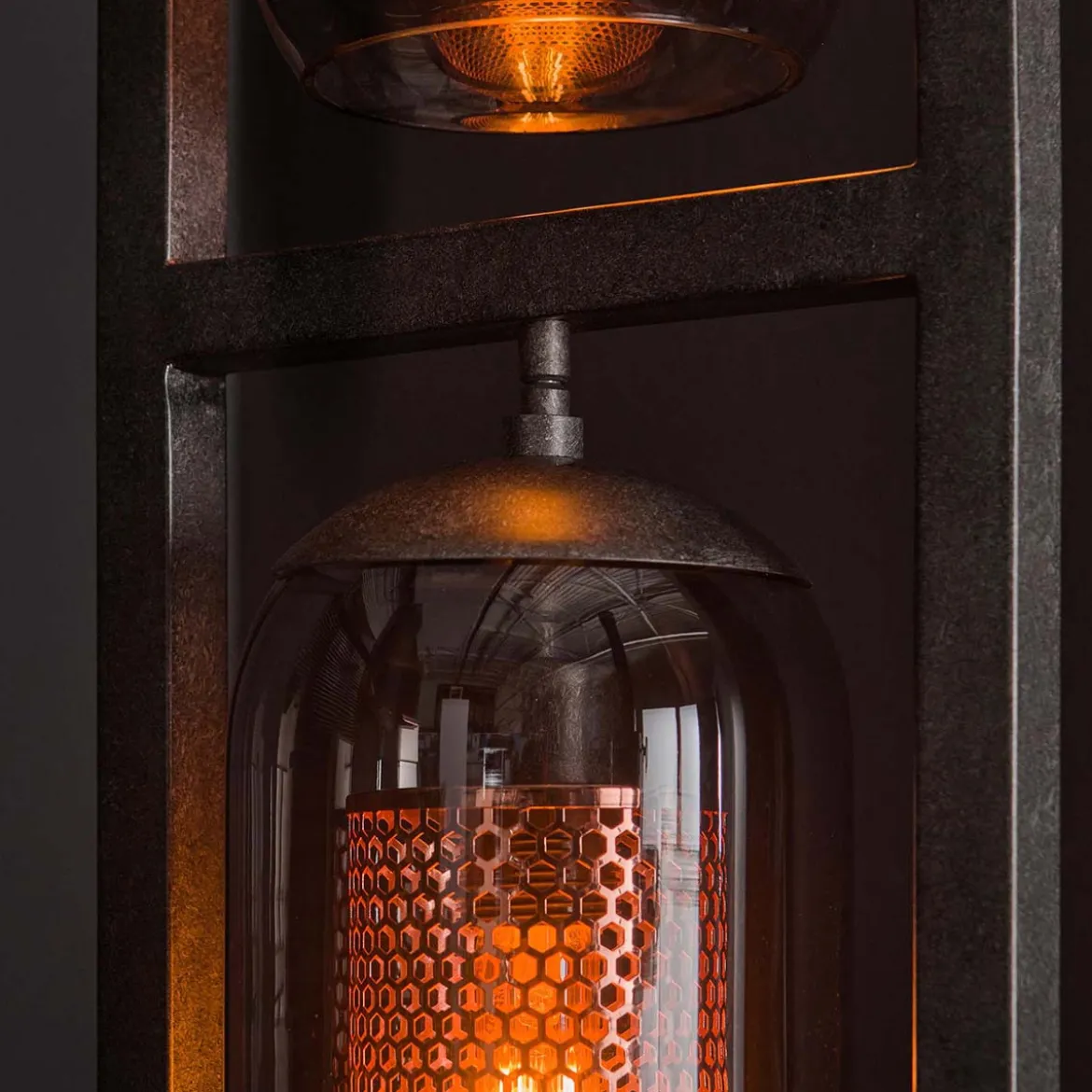 Vloerlamp 3L metaal en rookglas - Santa Tower Smoke Glass