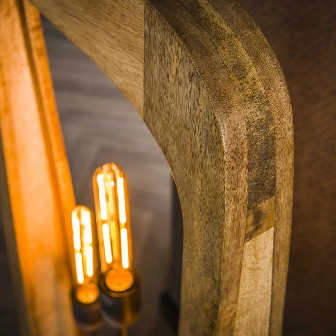 Vloerlamp mangohout 3 lichts - Santa Bray