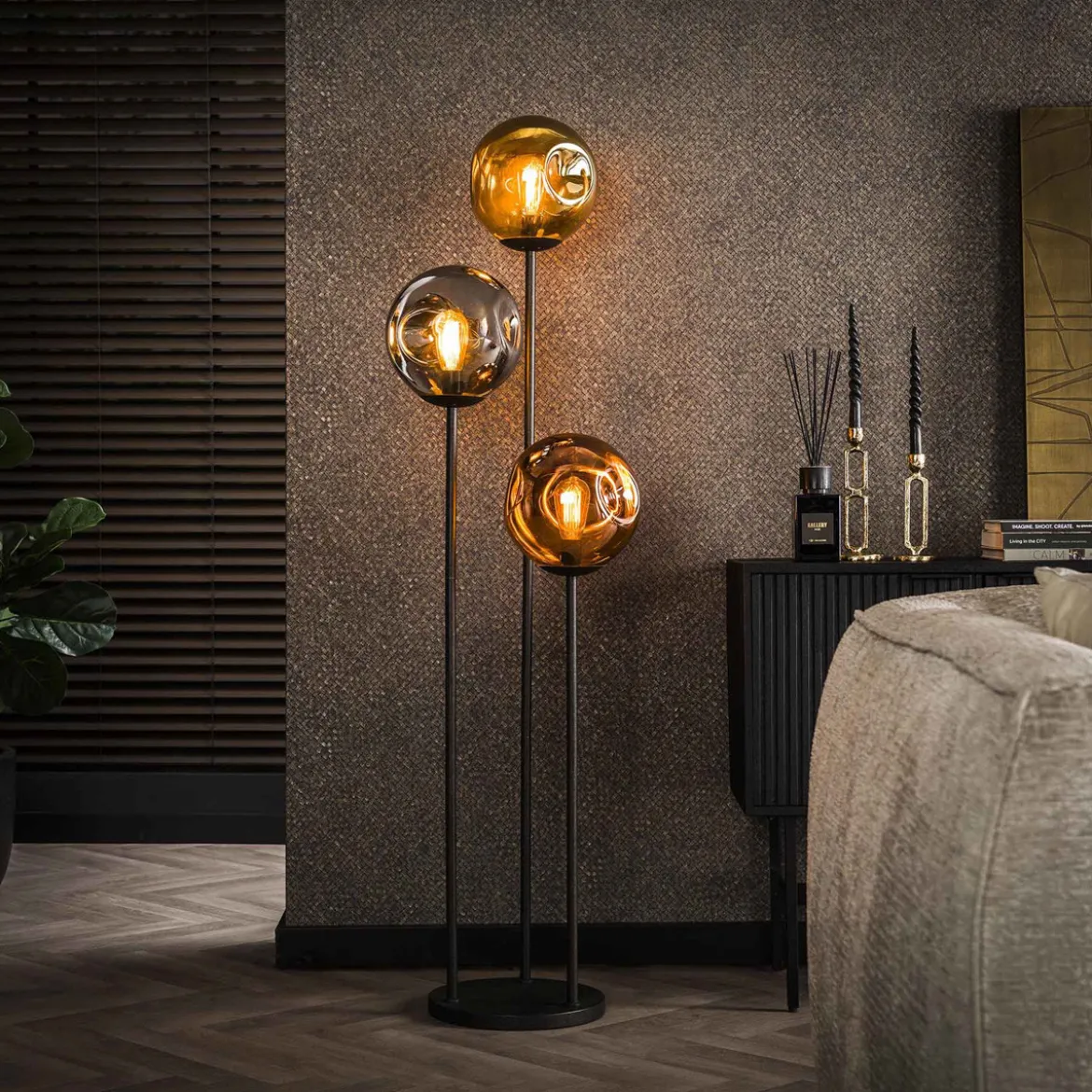 Vloerlamp met glasbollen - Santa Stellar