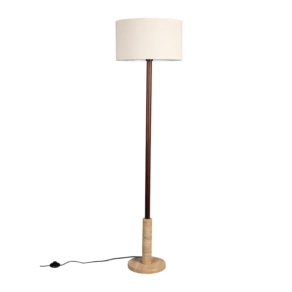 Vloerlamp met travertin voet - Dutchbone Jackson
