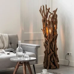 Vloerlamp teak hout takken - Must Living Spot