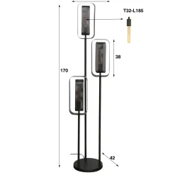 Vloerlamp van metaal - Santa Mesh Rotate