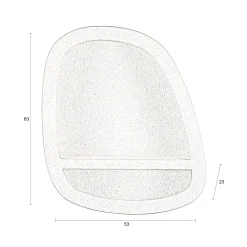 Wabi Sabi wandrek wit 1M - Dutchbone Veda 1 M