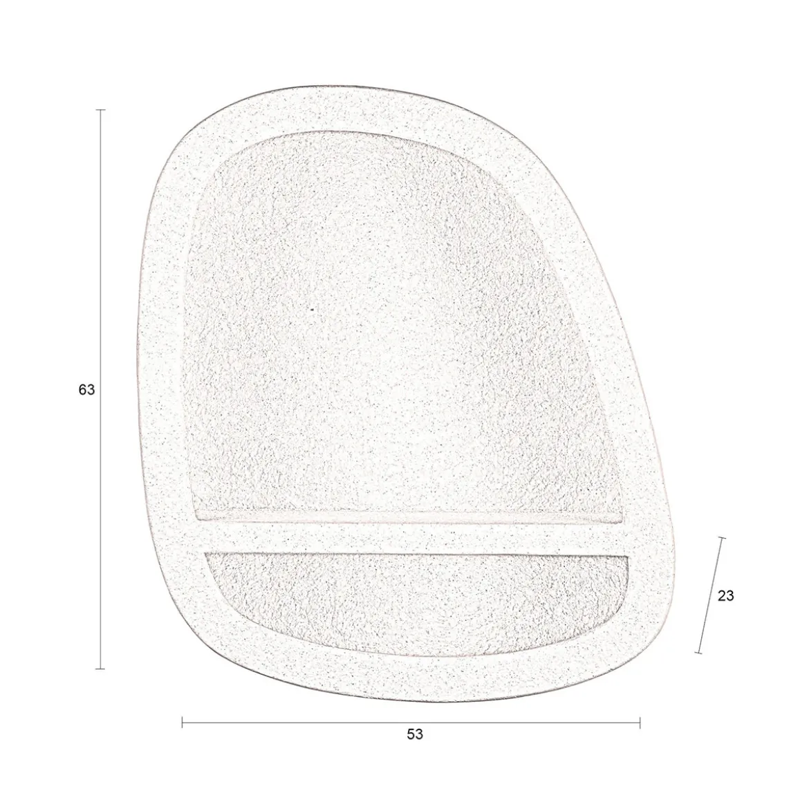 Wabi Sabi wandrek wit 1M - Dutchbone Veda 1 M
