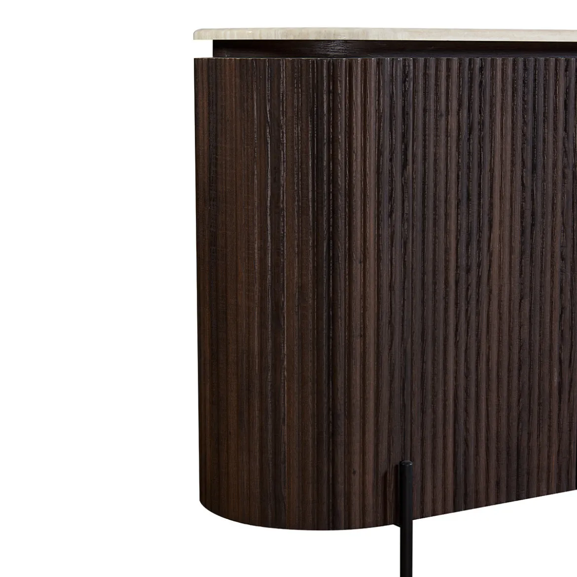 Walnoot dressoir met travertin blad - Bodio Rizza