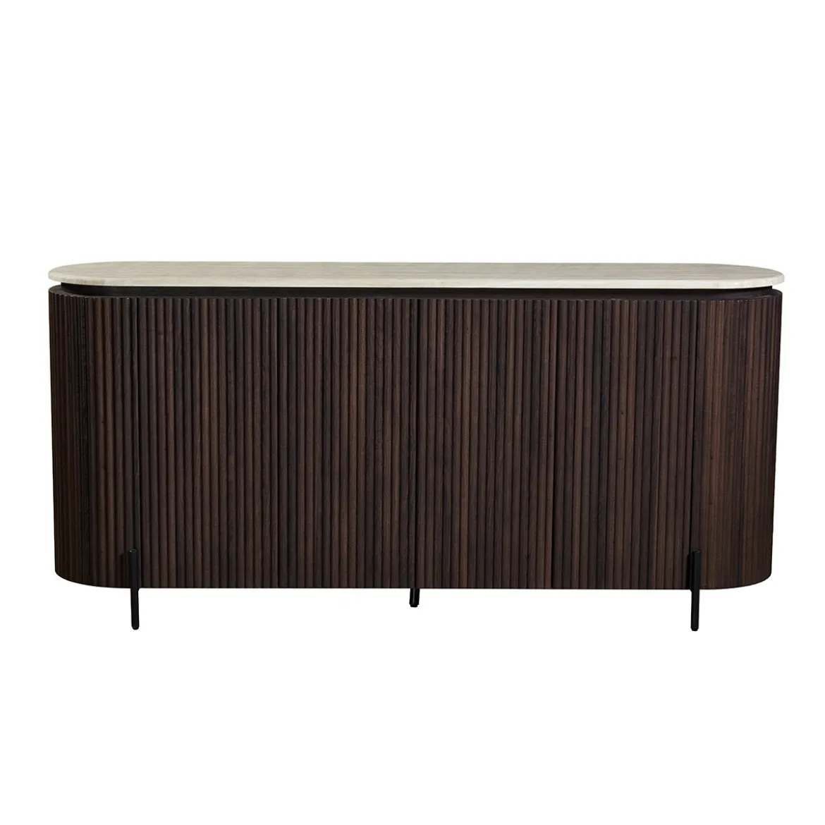 Walnoot dressoir met travertin blad - Bodio Rizza