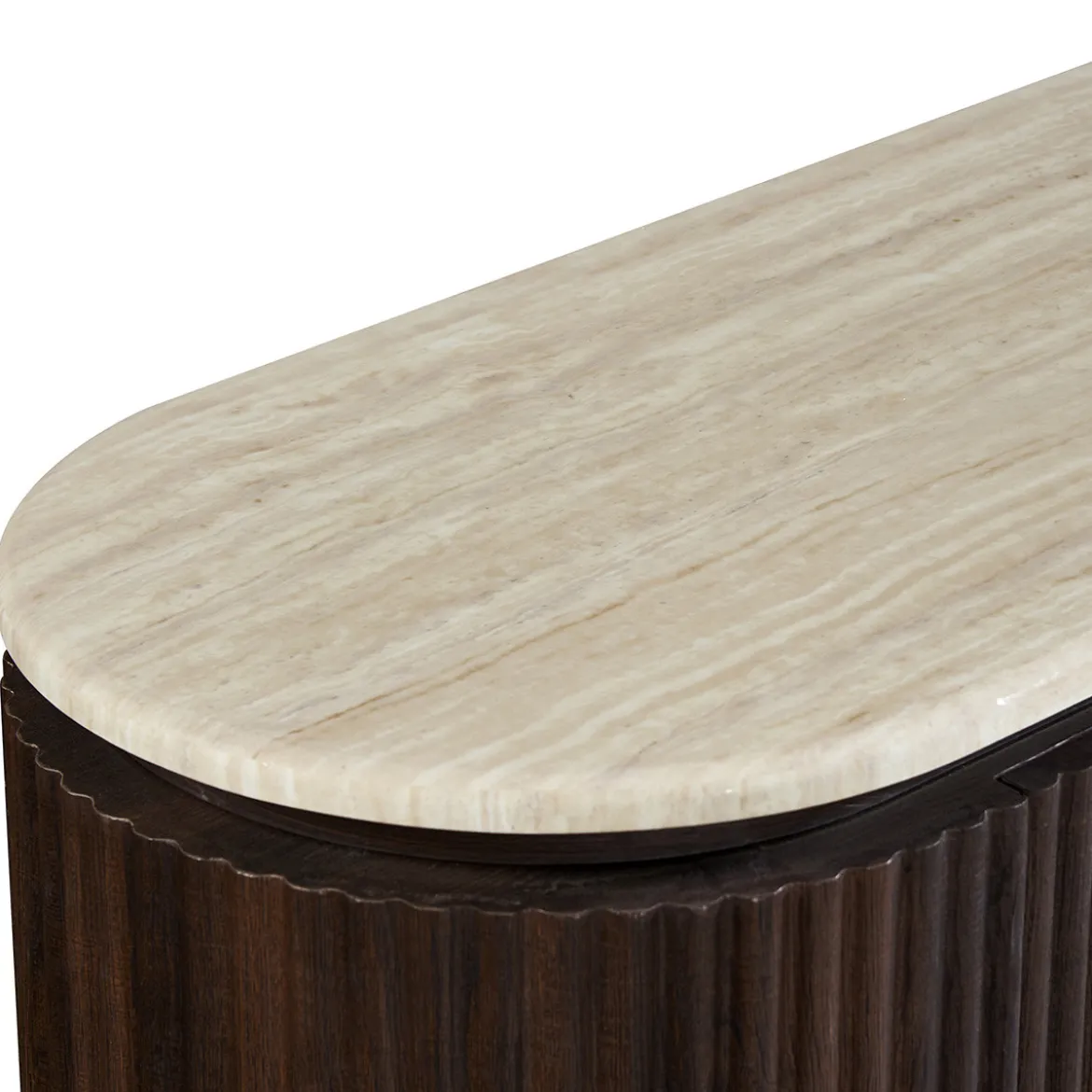 Walnoot dressoir met travertin blad - Bodio Rizza