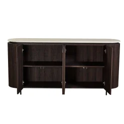 Walnoot dressoir met travertin blad - Bodio Rizza