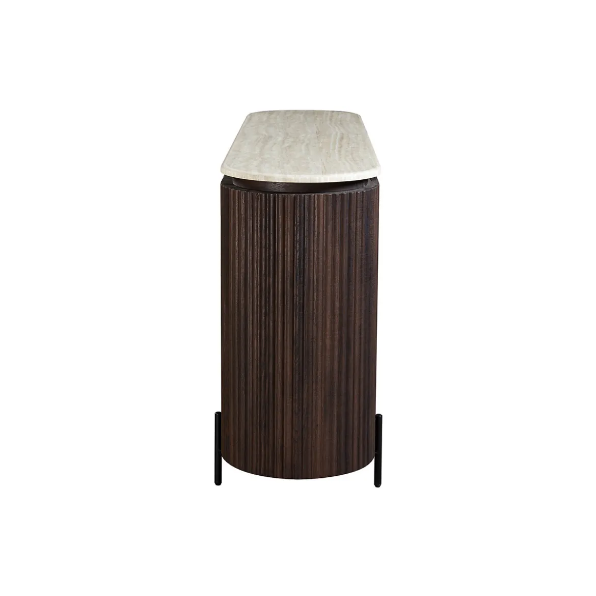 Walnoot dressoir met travertin blad - Bodio Rizza