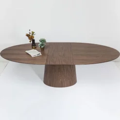 Walnoot eetttafel ovaal uitschuifbaar - Kare Design Benvenuto