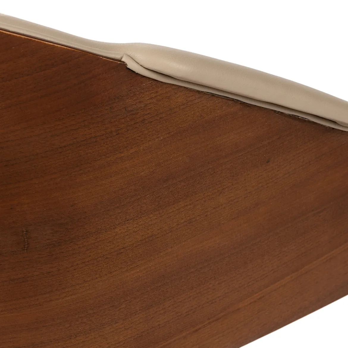 Walnoot loungestoel leatherlook - Zuiver Frie