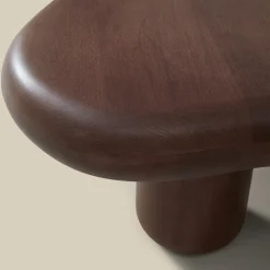 Walnoot salontafel organische vorm - Bodio Orion
