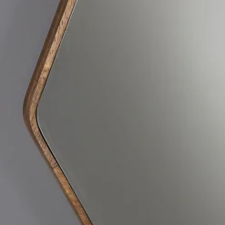 Walnoot spiegel geometrisch - Dutchbone Bryn